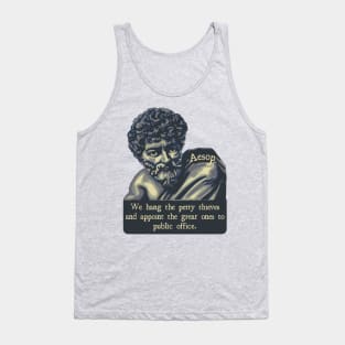 Aesop Portrait and Quote Tank Top